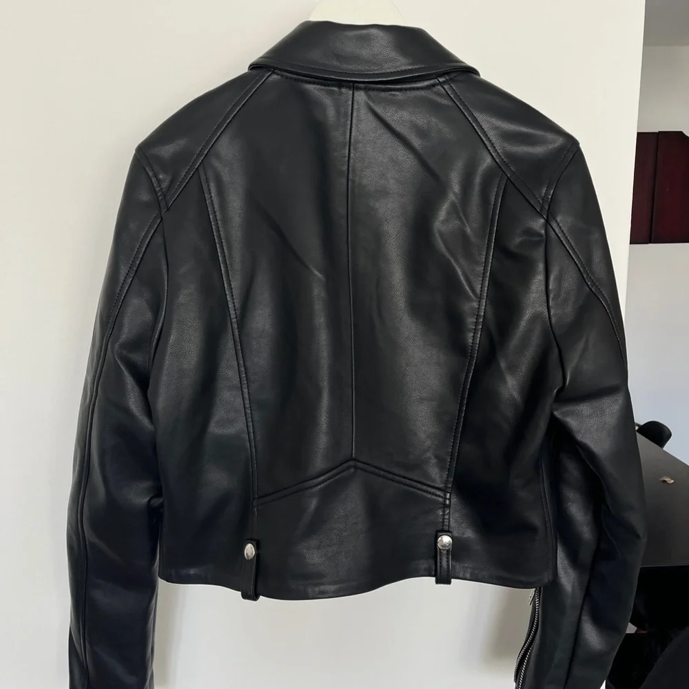 BLANKNYC | Over the Moon Faux Leather Jacket Black Size S - Picture 4 of 8